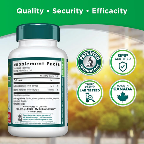 Genacol Collagen & Natural Eggshell Membrane | Joint Support Supplement for Rapid Relief in 5 Days, 90 Capsules