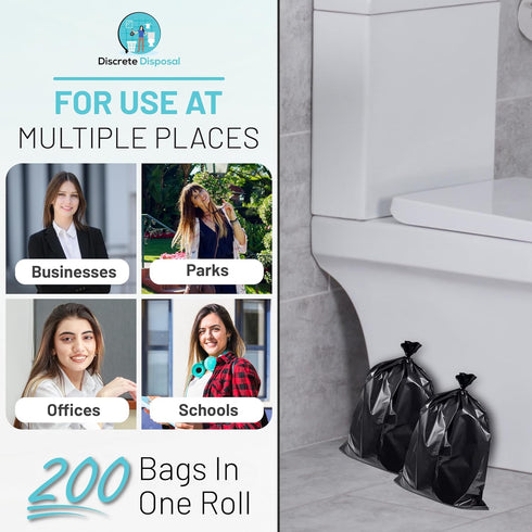 Discrete Disposal Bags, Pop Up Box Design for Sanitary Feminine and Personal Use