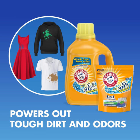 Hammer 70 Arm & Liquid Laundry Detergent Plus OxiClean, Fresh Scent, loads