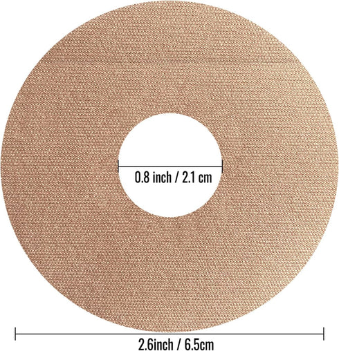 Universal Adhesive Patches for CGM and Insulin Pumps, 20 Pack Waterproof & Breathable, Pre-Cut Adhesive Tape, Beige