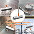 BITOPE Multi Purpose Floor Scrubber Brush with Long Handle, 12" Hard Bristle Brush for Heavy-Duty Cleaning