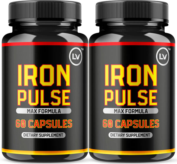 (2 Pack) IronPulse Capsules - Max Support Formula, 120 Capsules for 2 Months