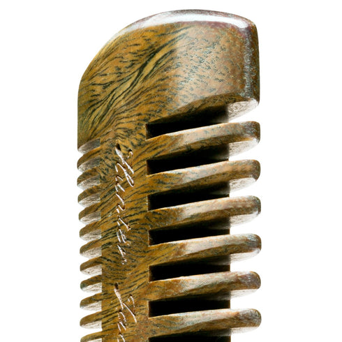 Sandalwood Beard Comb for Men, Handmade Wooden Comb with Fine & Wide Tooth