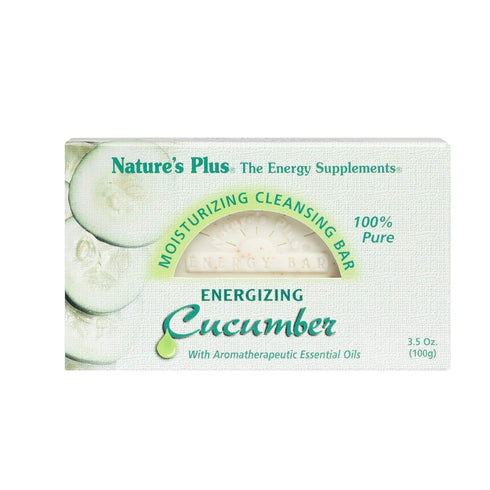 Natures Plus Cucumber Moisturizing Cleansing Bar - 3.5 Ounce - Gentle Cleansing, Vegan, Emollient Rich