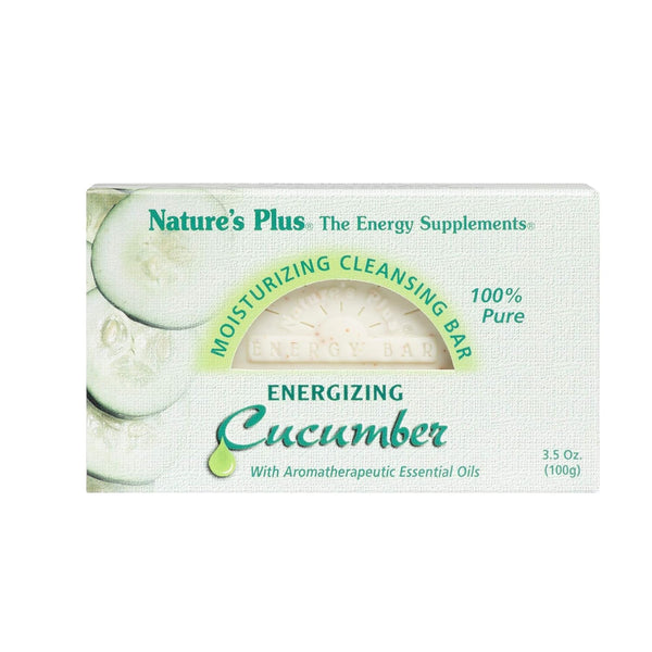 Natures Plus Cucumber Moisturizing Cleansing Bar - 3.5 Ounce - Gentle Cleansing, Vegan, Emollient Rich