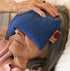 Eye Pillow Blue Denim Cherry Pit-Stone Pack - Microwavable Hot/Cold Compress for Headache Pain Relief