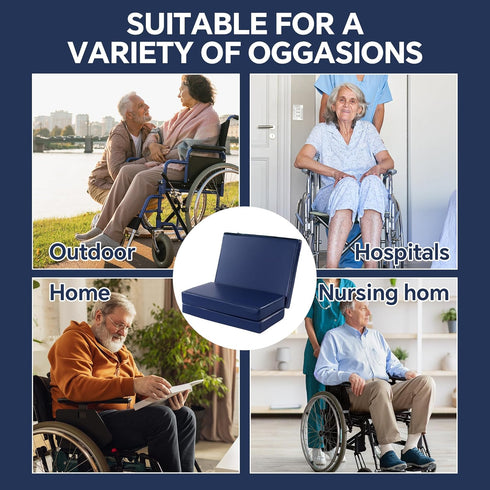 BALAPET Adjustable Height Wheelchair Footrest, High Density Foam Wheelchair Leg Rest with Double Strap Fixation