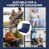 BALAPET Adjustable Height Wheelchair Footrest, High Density Foam Wheelchair Leg Rest with Double Strap Fixation