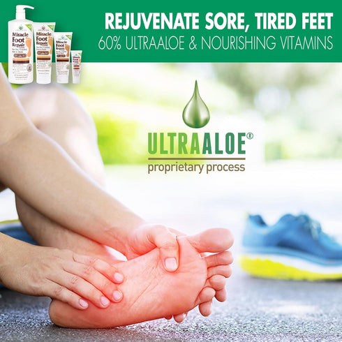 Miracle Foot Repair Cream, 4 oz, Repairs Dry Cracked Heels, Diabetic-Safe, Moisturizes and Softens Feet, 2-Pack