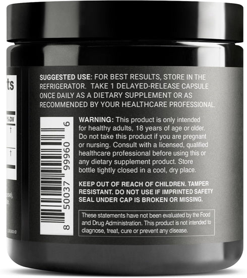 Toniiq 50 50mg Count 60 60 Billion CFU Lactobacillus Reuteri Probiotic per Serving - L Reuteri Probiotics - Highest CFU