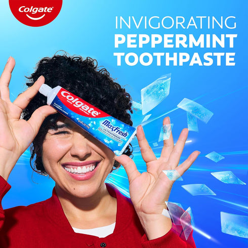 Pack, 4 Pack, 6.3 oz Colgate MaxFresh Cool Mint Toothpaste Fresh Breath Toothpaste with Fluoride and Hundreds of Mini