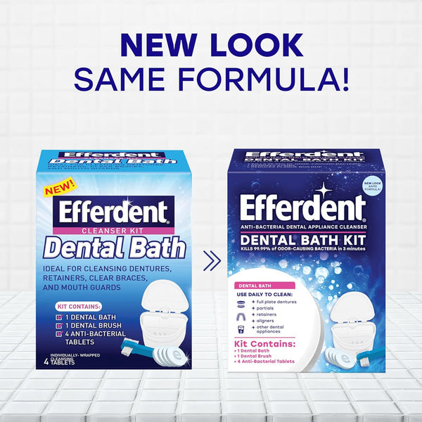 Efferdent Retainer & Denture Cleaner Tablets, 4 Tablets