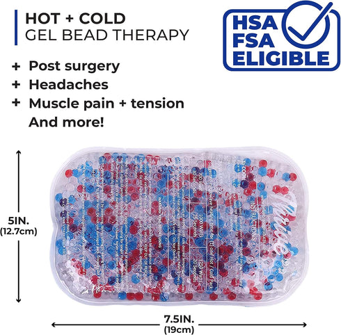 Thrive Gel Ice Packs for Injuries Reusable (2 Pack) - FSA HSA Approved Product - Hot and Cold for Knees, Ankles, Arms, and Back Flexible Cold Compress with Soft Covers
