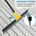 Floor Squeegee for Concrete and Tile Cleaning - 24'' Heavy Duty Rubber Scraper with 60'' Long Handle