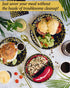 224 Pieces Party Supplies, Black and Gold Disposable Tableware Sets with Plastic Knives, Forks, Spoons for 32