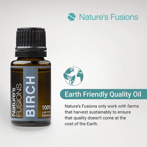 Nature’s Fusions Canadian Sweet Birch Essential Oil, 15ml, 100% Pure and Natural