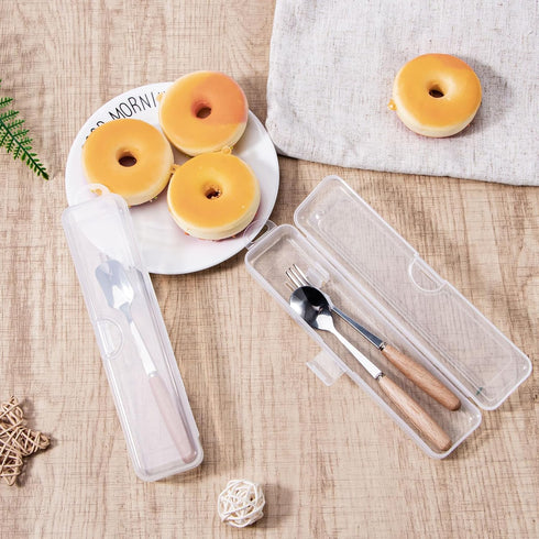 Toothbrush Travel Case 2 Pack, Clear Plastic Holder for Toothbrush & Toothpaste, Portable Size 7.87 x 1.85 x 1.18”