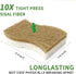 9 Pack Biodegradable Natural Kitchen Sponge, Compostable Cellulose and Coconut Walnut Scrubber