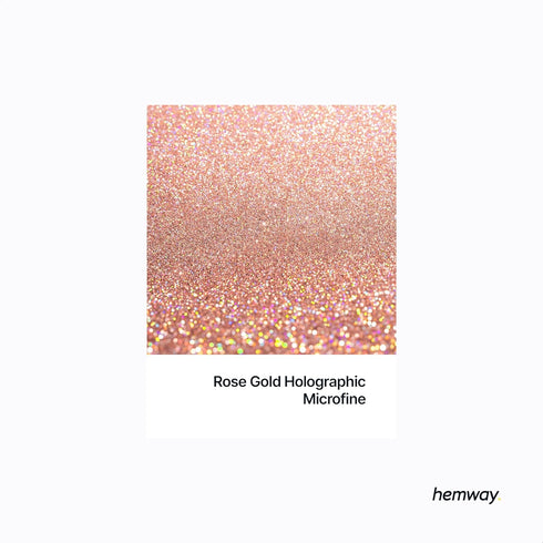 Hemway Premium Ultra Sparkle Glitter Multi-Purpose Metallic Flake for Nail Art, Cosmetic Graded, 100g / 3.5oz - Rose