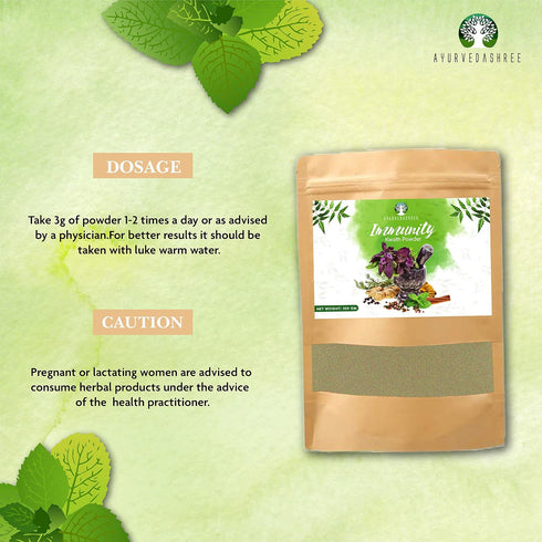 AYURVEDASHREE Immunity Kwath 100 Gm with Natural Herbs Giloy Ashwagandha Mulethi, Kadha, Kaadha 100 Gm