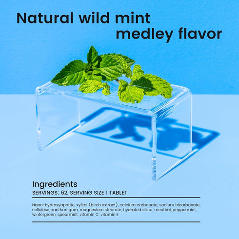 Duo Toothpaste Tablets, Nano-Hydroxyapatite Natural Whitening, Remineralize, Reduce Sensitivity, Wild Mint Medley