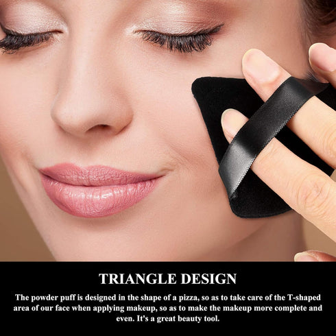 Maitys 12 Pieces Powder Puff Triangle Face Makeup Cosmetic for Loose Powder, Washable Reusable Sponge