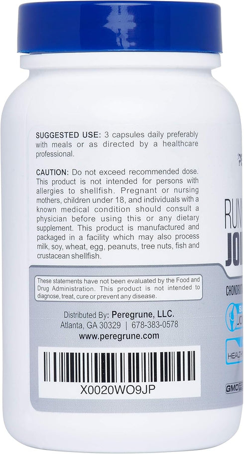 Runner Joint Support Supplement - Glucosamine Chondroitin MSM for Healthy Knees, 90 Capsules