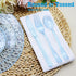 150 Pack Blue Plastic Silverware Set, Includes 50 Blue Forks, 50 Knives, 50 Spoons for Birthday, Baby Shower, Picnic