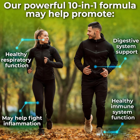 Echinacea Goldenseal Capsules - 10 in 1 Immune Support Supplement, 1455mg, 2 Month Supply