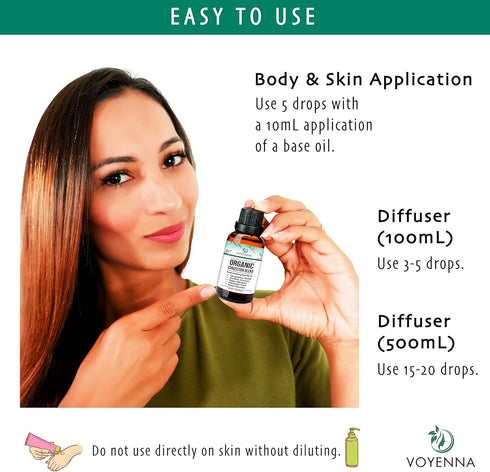 Essential Oil Breathe Blend for Diffuser, Humidifier, Aromatherapy & Rub with Peppermint & Eucalyptus Oils for