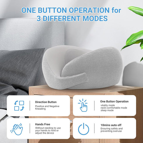 Neck Massager, Deep Tissue Kneading Massage Pillow for Neck Back Shoulder, Electric Shiatsu Massage Cushion for Pain