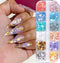 Iridescent Glitter Nail Art Sequins, Holographic 3D Irregular Ultra Thin Glitter Flakes for Women Girls