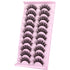 wiwoseo Lashes Natural Look Eyelashes - 3D Thick Volume D Curl Wispy Fake Eyelashes, 10 Pairs Pack