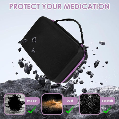 Nuytghr Medicine Pill Organizer, Monthly Tablet Box Travel Case, Weekly Holder, Supplement Dispenser with Numbered Lids