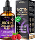 Liquid Biotin & Collagen - Vitamins for Hair Growth Support for Women & Men - Extra Strength 60000 mcg Drops
