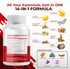 NURAFUSE 14-in-1 Apple Cider Vinegar Supplement with Turmeric Ginger Garlic Cinnamon Fenugreek Blueberry Milk Thistle