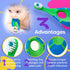Trueocity Baby Toddler Toothbrush 4 Pack, Soft Bristles, Teething Finger Handle for 0-2 Years - BPA Free (Blue, Green,