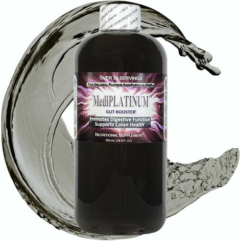 MediPLATINUM Gut Booster - 500 mL (16.9 Fl Oz) Nutritional Supplement in Clear BPA-Free Plastic Bottle
