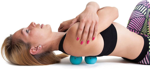 Therapy Massage Ball Set - Instant Muscle Pain Relief, 2 Extra Firm Balls with Mesh Bag for Myofascial Release