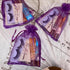 100pcs Organza Drawstring Gift Bags - 5x7 Inches Sheer Fabric Mesh Purple Pull String Sack for Jewelry, Party Favors