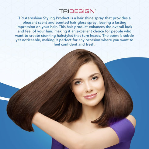 TRI Design Aeroshine Finishing Styling Hairspray, Ultra-lightweight, Spray-in Shine for All Hair Types