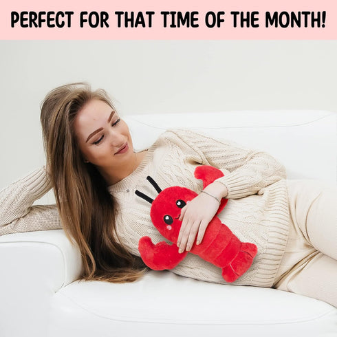 Crustacean Microwavable Unscented Heating Pad for Women, Plush Heatable Stuffed Toy Animal Gift