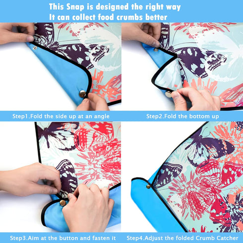 VOPHIA Reusable Waterproof Bib for Women with Crumb Catcher - Adult Size