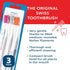 TELLO 3940 3 Count Adult Medium Swiss Toothbrush for Gentle Cleaning with Ergonomic Handle