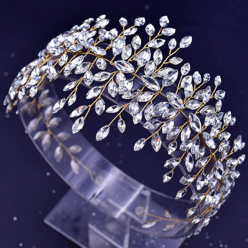 Rhinestone Bridal Headpiece, Crystal Wedding Hair Accessories for Brides and Bridesmaids