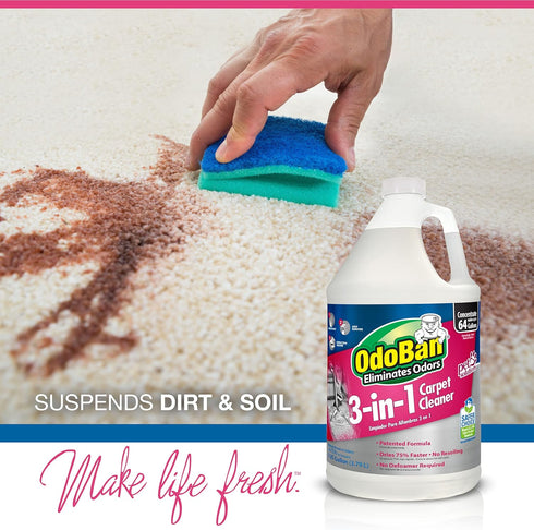 OdoBan 3-n-1 Carpet Cleaner, 128 Fl Oz for Effective Cleaning