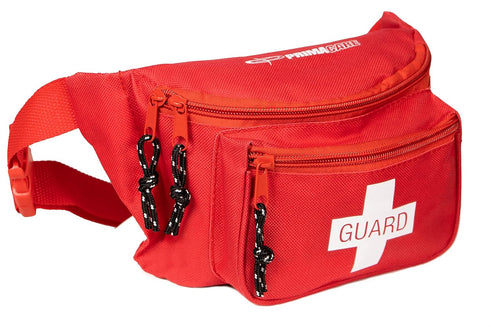 KB-8005 Pack, 8x2x6 75 3 Primacare First Aid Fanny Stocked with Pieces Emergency Medical Supplies, Lifeguard Waist