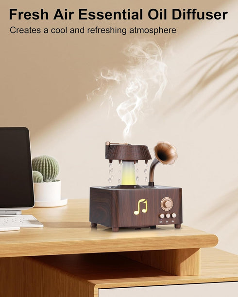 Kaaeiccr 250ml 7 Essential Oil Diffuser, Humidifiers For Bedroom, Cool Mist Rain Diffuser, Colors LED Ambient Light