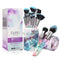 DUAIU Makeup Brushes, 15 Pcs Premium Synthetic Bristles Crystal Handle Set, Kabuki Foundation Brush with Gift Box (Blue)