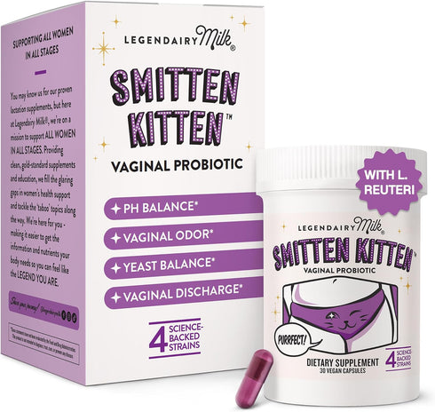 Legendairy Milk Smitten Kitten - Vaginal Probiotics for Women - Clinically-Studied Probiotics